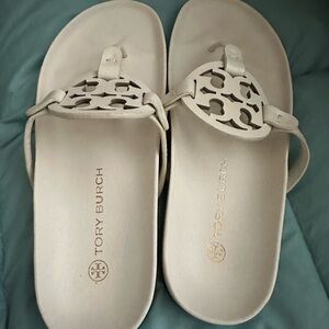 NWOT Tory Burch Women’s Miller Cloud Ivory Sandals
